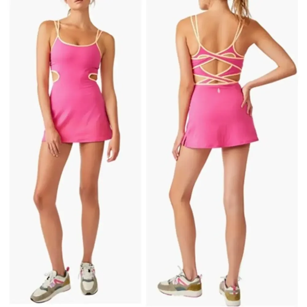 Free People Dress FP Movement One More Serve Tennis Dress Cutout Womens XL NWOT